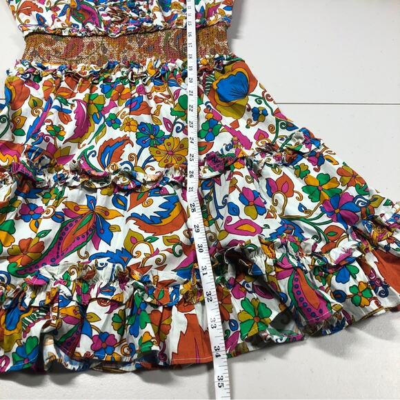 House of Harlow 1960 floral tiered ballon sleeve dress Small - Picture 5 of 10